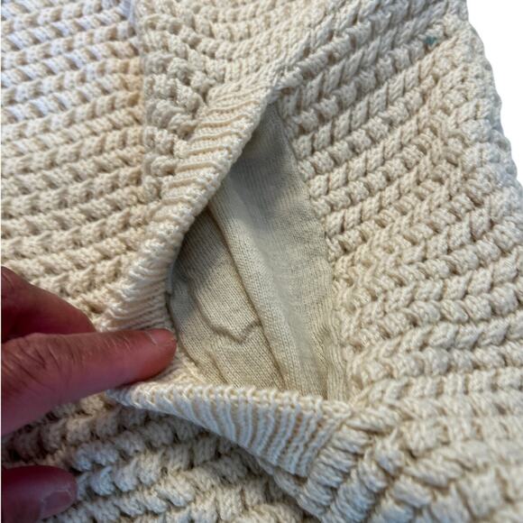 DKNY Men's 100% Merino Wool Full Zip Cardigan Sweater Beige Size XL - Picture 5 of 11